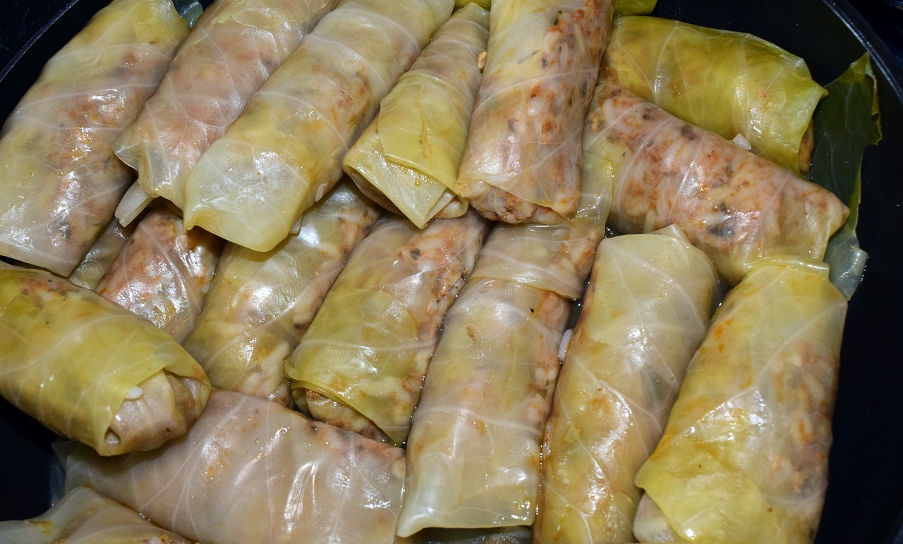 Korean Clam Stuffed Cabbage Rolls