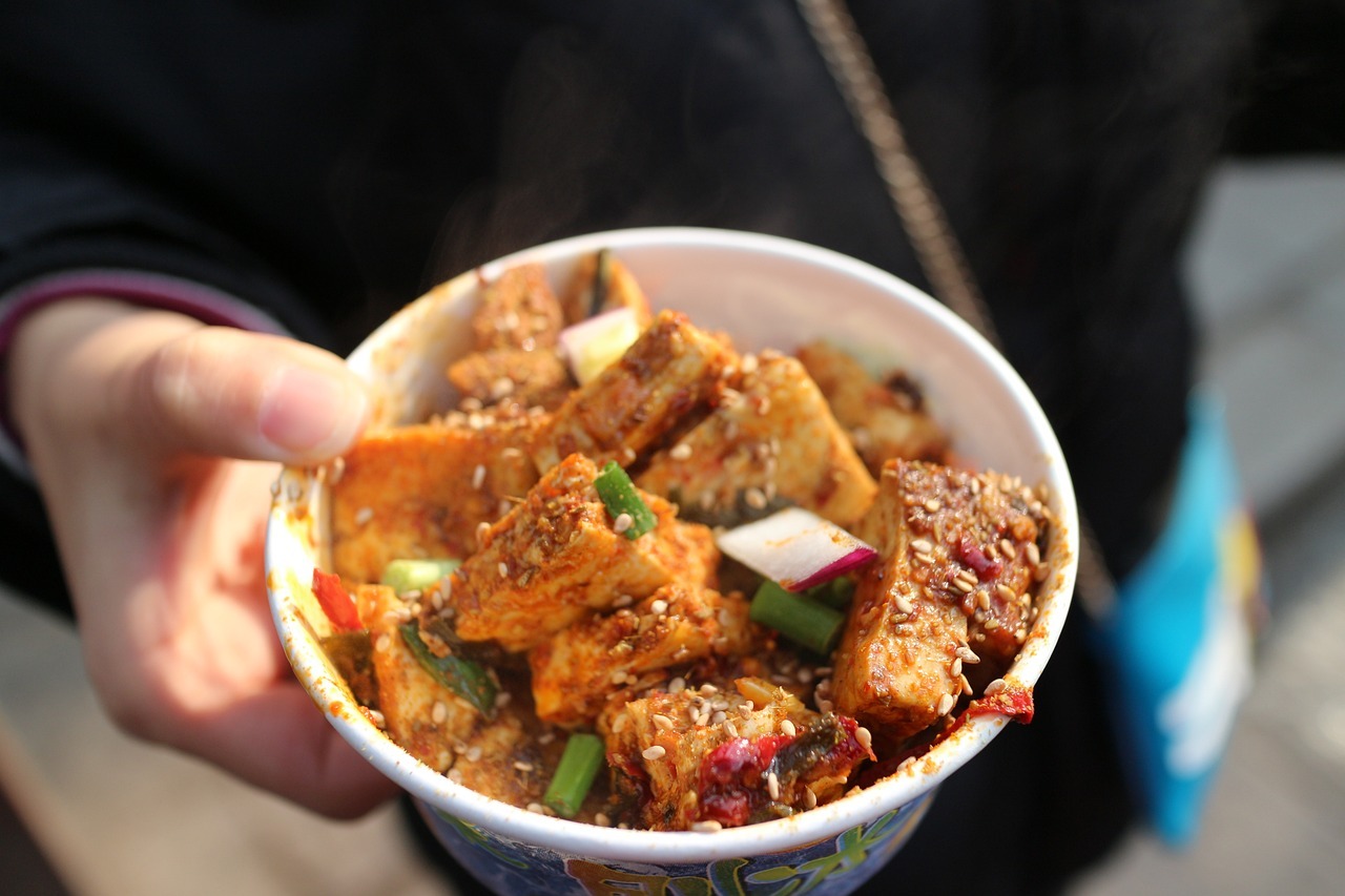 Spicy Fried and Simmered Tofu