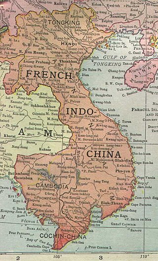 A map of French Indochina prior to the First World War