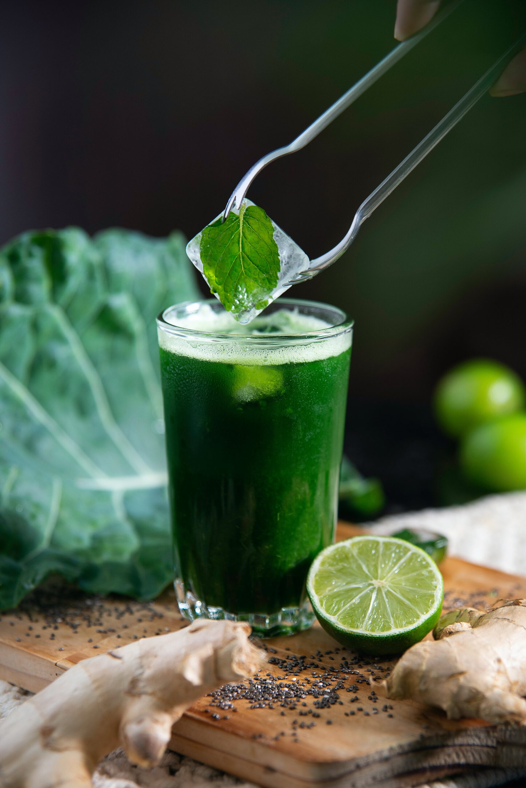 Green Juice. Healthy Eating. Detox Smoothie. Food, Diet Concept