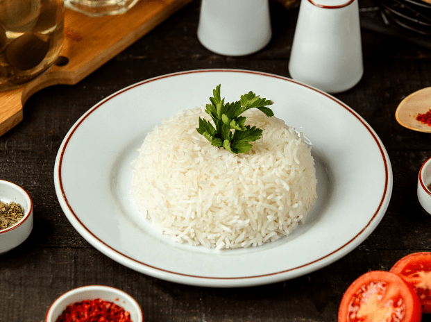 Picture of fine white rice in a bowl.