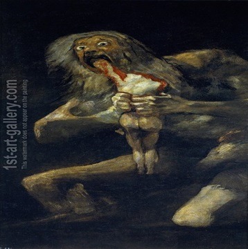 Saturn Devouring His Son By Goya