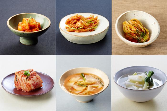 Image of different variations of Kimchi.