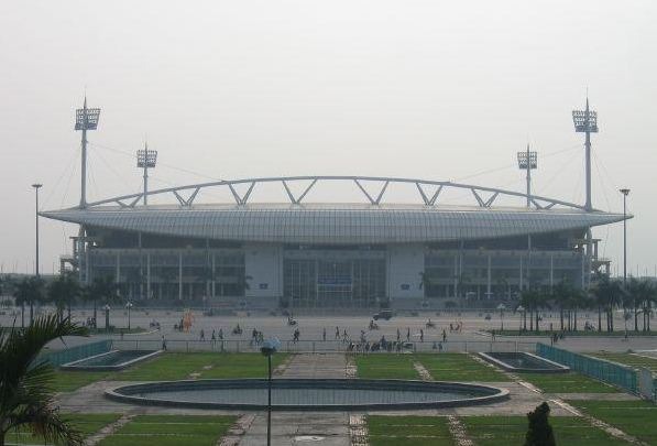 Image of the exterior of My Dinh National Stadium.