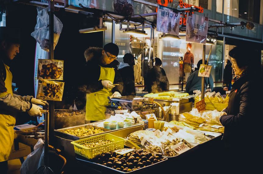 Street food in Myeong-dong
