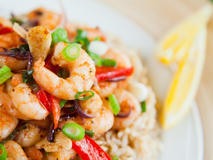 Delight your palate with this Bangkok-style rice and shrimp salad